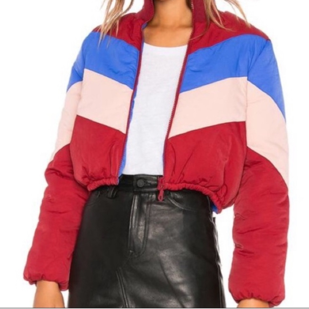 Tularosa Red, Blue, and Pink Puffer Jacket